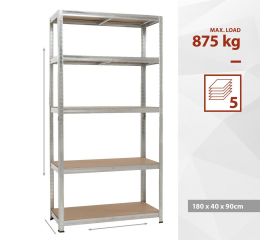 KRT674001 Estantería de almacenamiento 875kg 5 estantes