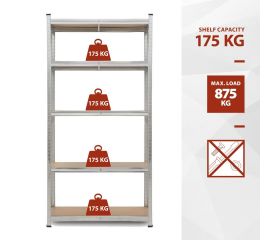 KRT674001 Estantería de almacenamiento 875kg 5 estantes