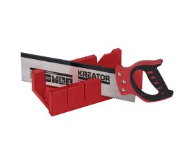 KRT809001 Caja de ingletes - serrucho de costilla 350mm + box