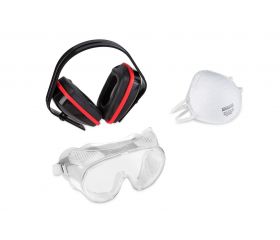 KRTS60001 Set de seguridad gafas, mascarilla y orejeras