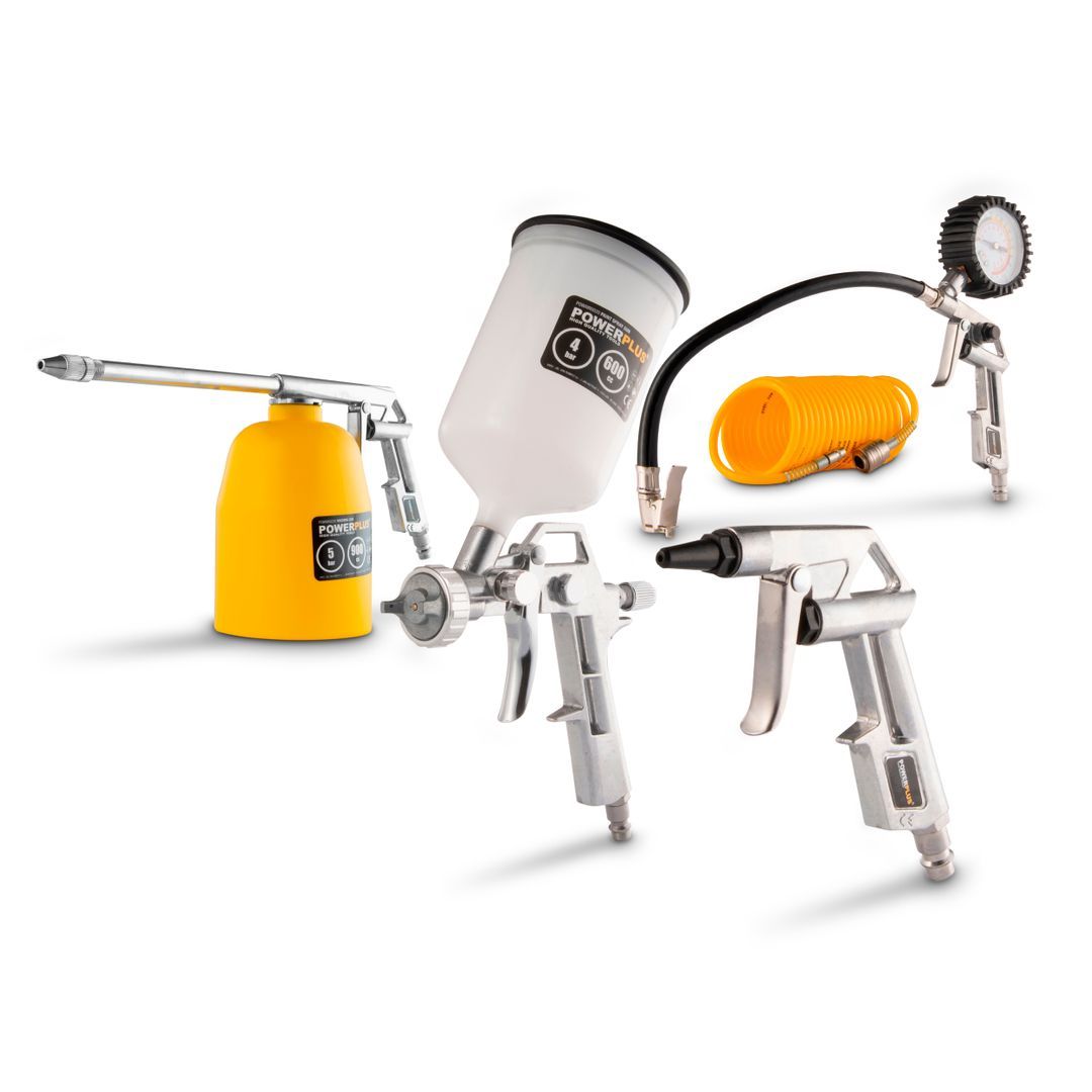 POWAIR0020 Kit herramientas neumáticas 5pcs