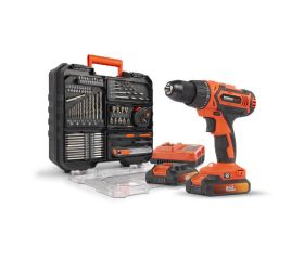 POWDP15301 Taladro atornillador 20V - incl. 2 baterías 20V 2.0Ah y cargador - 78 acc.