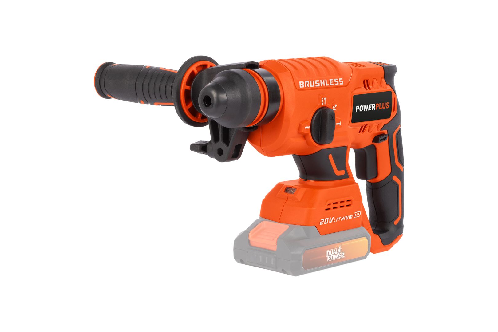 POWDP15630 Martillo percutor sin cepillos 20V - excl. batería y cargador - 5 acc.