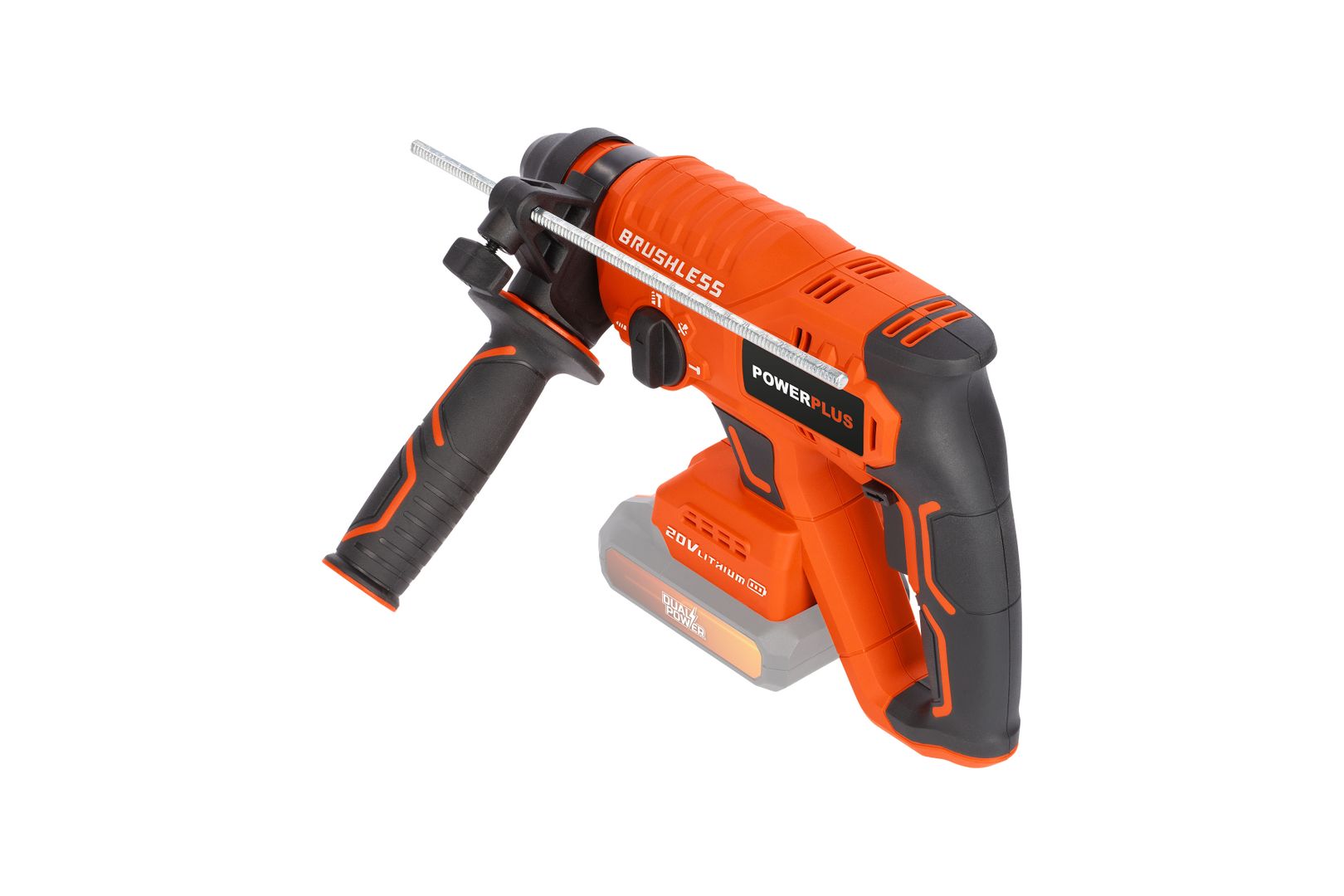 POWDP15630 Martillo percutor sin cepillos 20V - excl. batería y cargador - 5 acc.