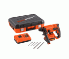 POWDP15640 Martillo percutor set 20V- incl. batería 20V 2.0Ah y cargador - 5 acc.