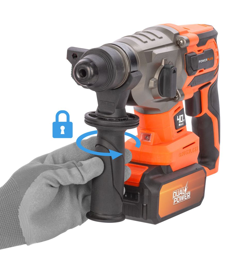 POWDP15680 Martillo percutor sin cepillos 40V - excl. batería y cargador - 5 acc.
