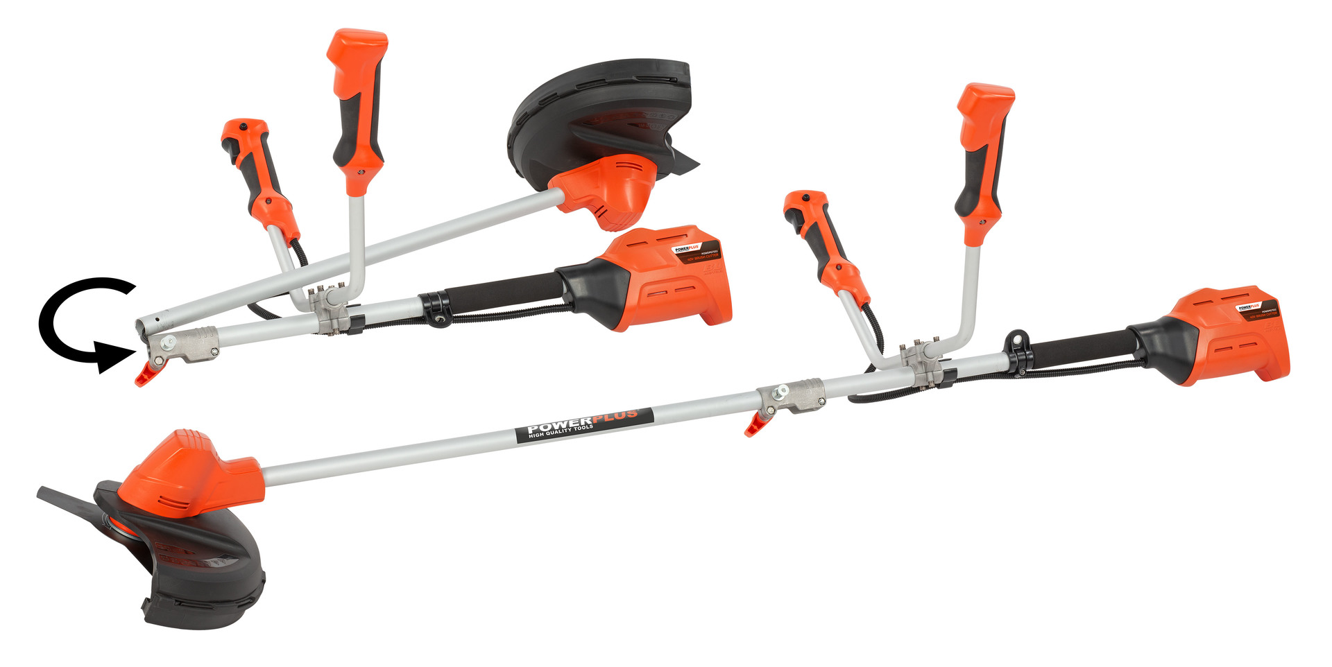 POWDPG7551 Desbrozadora 2-in-1 sin cepillos 40V - excl. batería y cargador - 2 acc.