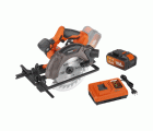 POWDPSET20 Sierra Circular 40V - incl. batería 2x20V 2.5Ah y cargador - 1 acc.