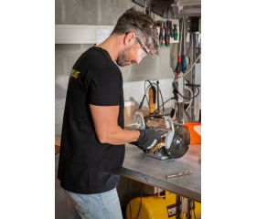 POWE80080 Esmeriladora de banco 150w 150mm