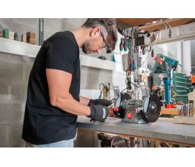 POWE80080 Esmeriladora de banco 150w 150mm