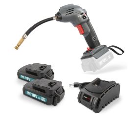 POWEBACS2 Bomba de aire 18V- incl. 2 baterías 18V 1.5Ah y cargador - 3 acc.