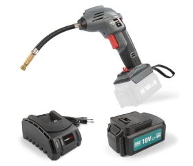 POWEBACS3 Bomba de aire 18V - incl. batería 18V 3.0Ah y cargador - 3 acc.