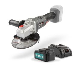 POWEBAGS3 Amoladora angular 18V - incl. batería 18V 3.0Ah y cargador - 3 acc.