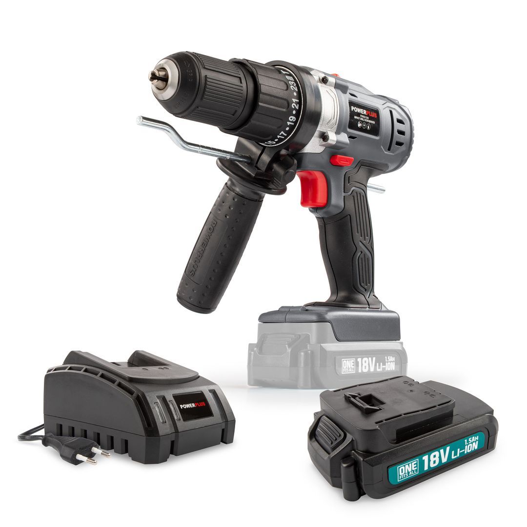 POWEBCIDS1 Destornillador - taladradora de impacto 18V 50Nm - incl. batería 18V 1.5Ah y cargador