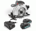 POWEBCSS2 Sierra Circular 18V Ø 165mm - incl. 2x baterías 18V 1.5Ah y cargador - 1 acc.