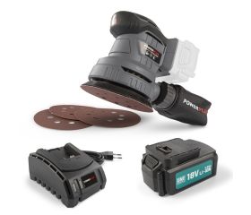 POWEBESS3 Lijadora excéntrica 18V Ø 125mm - incl. batería 18V 3.0Ah y cargador- 1 acc.