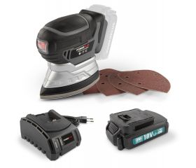 POWEBMSS1 Lijadora de mano 18V - incl. batería 18V 1.5Ah y cargador - 6 acc.