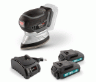 POWEBMSS2 Lijadora de mano 18V - incl. 2 baterías 18V 1.5Ah y cargador - 6 acc.