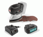 POWEBMSS3 Lijadora de mano 18V - incl. batería 18V 3.0Ah y cargador - 6 acc.