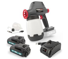 POWEBPSS2 Pistola de pintura 18V 1000ml - incl. 2 baterías 18V 1.5Ah y cargador