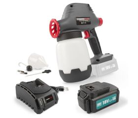 POWEBPSS3 Pistola de pintura 18V 1000ml - incl. batería 18V 3.0Ah y cargador