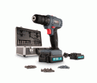 POWESET1 Set taladro/atornillador 18v li-ion 2batt + 153 ac