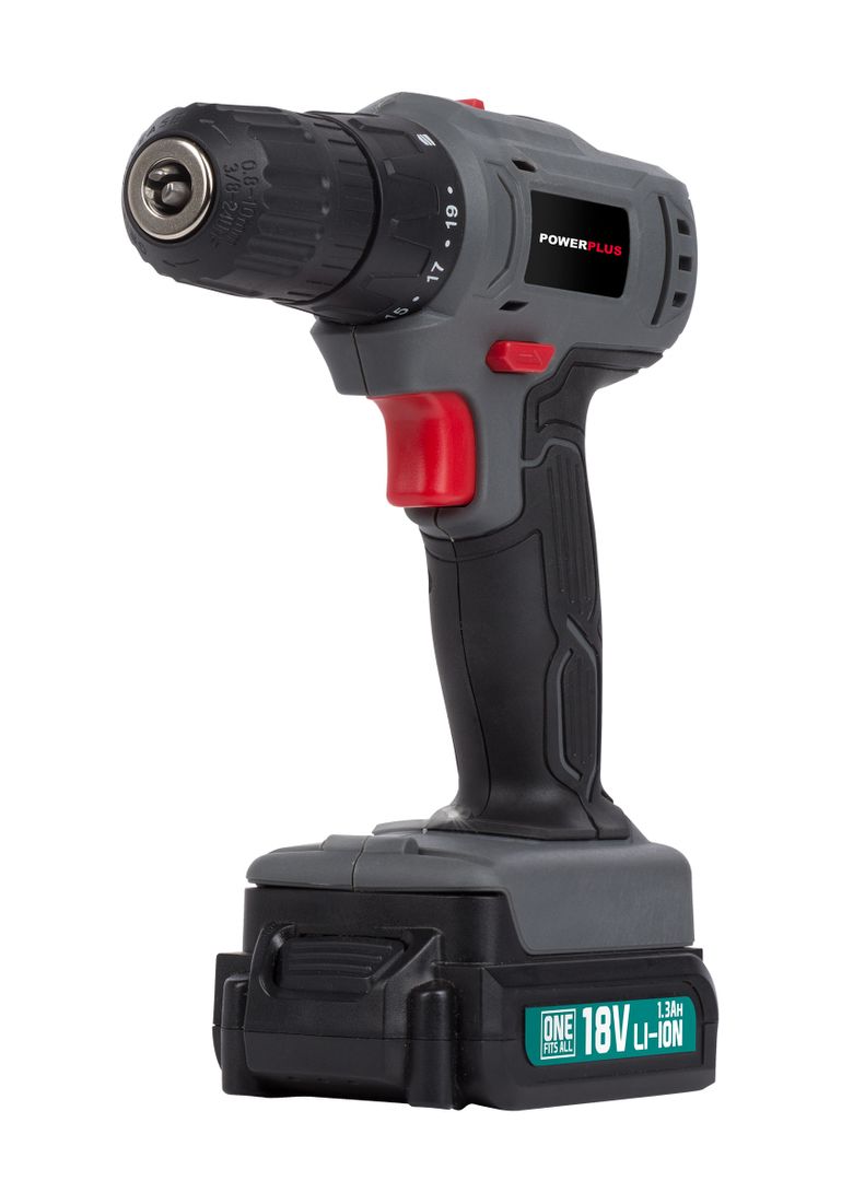 POWESET1 Set taladro/atornillador 18v li-ion 2batt + 153 ac