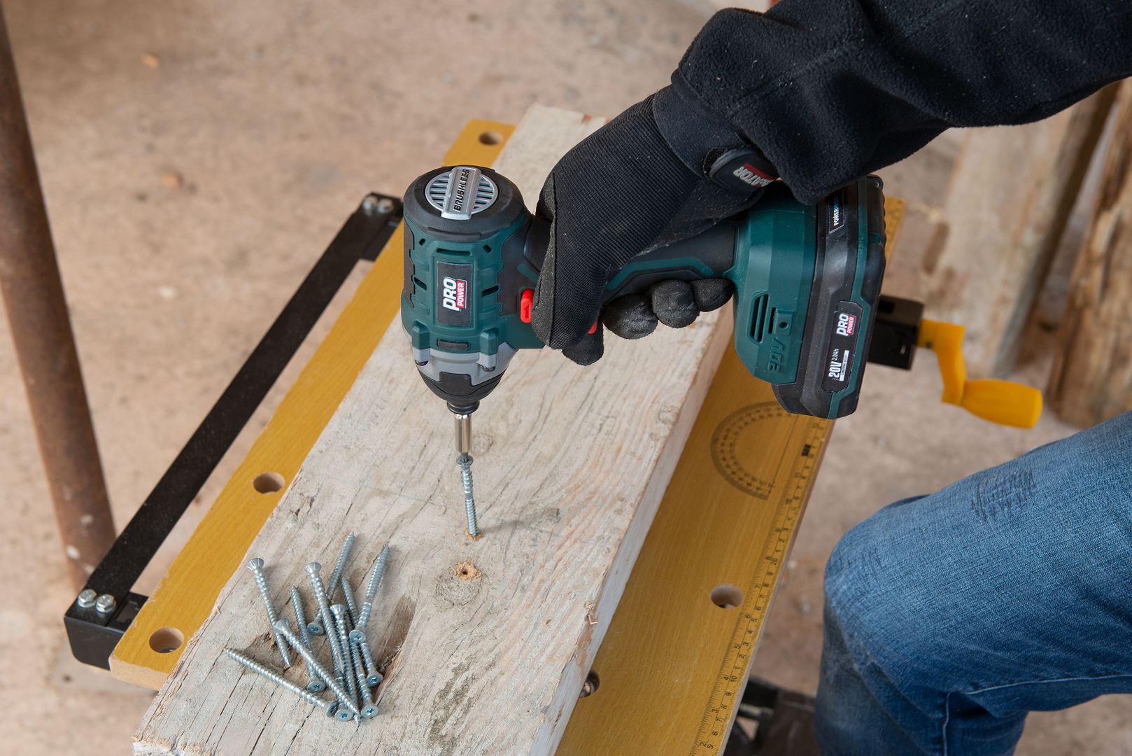 POWPB10500 Atornillador de impacto sin cepillos 20V - excl. batería y cargador