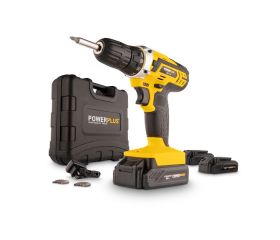 POWX00501 Taladro atornillador 20V - incl. 3 baterías 20V 1.3Ah y cargador - 13 acc.