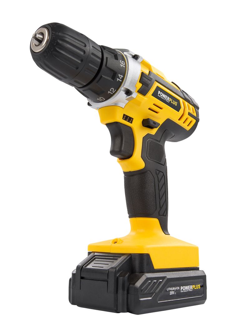 POWX00501 Taladro atornillador 20V - incl. 3 baterías 20V 1.3Ah y cargador - 13 acc.