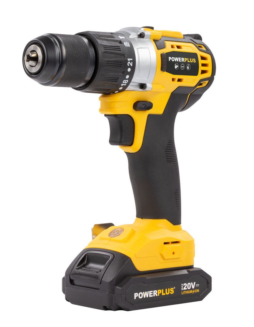 POWX00512 Destornillador - taladradora de impacto sin cepillos 20V 60Nm  - incl. 2 baterías 20V 2.0Ah y cargador