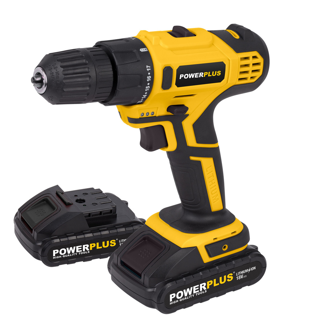 POWX0069LI Taladro atornillador 18V - incl. 2 baterías 18V 1.5Ah y cargador