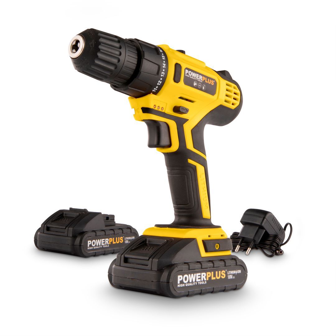 POWX0069LI Taladro atornillador 18V - incl. 2 baterías 18V 1.5Ah y cargador
