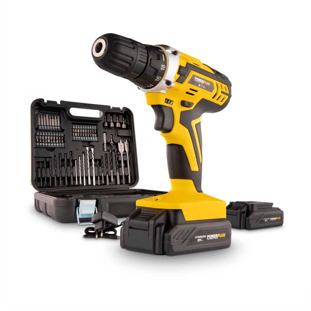 POWX00820 Taladro/atornillador 20v li-ion 2batt 74acc
