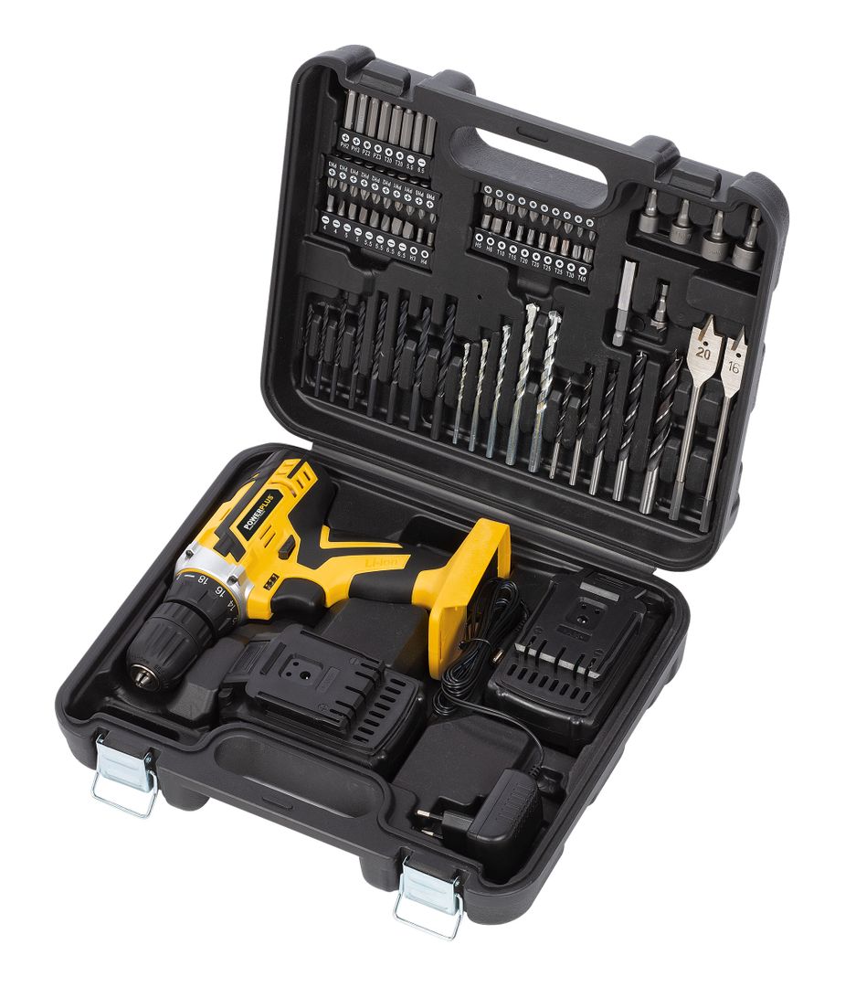 POWX00820 Taladro/atornillador 20v li-ion 2batt 74acc