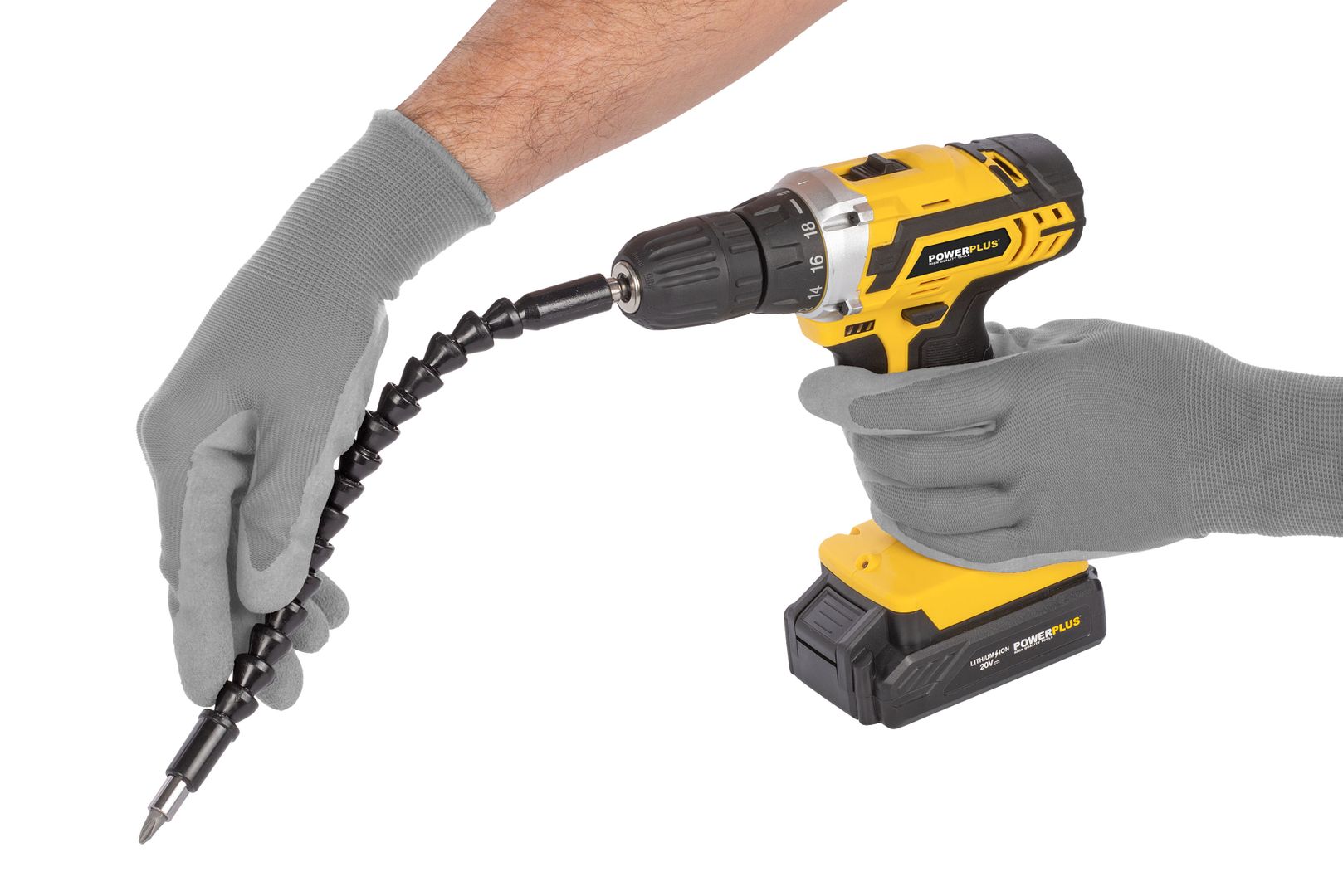 POWX00830 Taladro atornillador 20V - incl. 2 baterías 20V 1,3Ah y cargador - 134 acc.