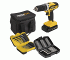POWX00840 Destornillador - taladradora de impacto 20V 40Nm -incl. 2 baterías 20V 2.0Ah y cargador - 53 acc.