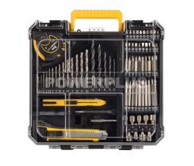 POWX00850 Destornillador - taladradora de impacto sin cepillos 20V 60Nm - incl. 2 baterías 20V 2.0Ah y cargador - 78 acc.