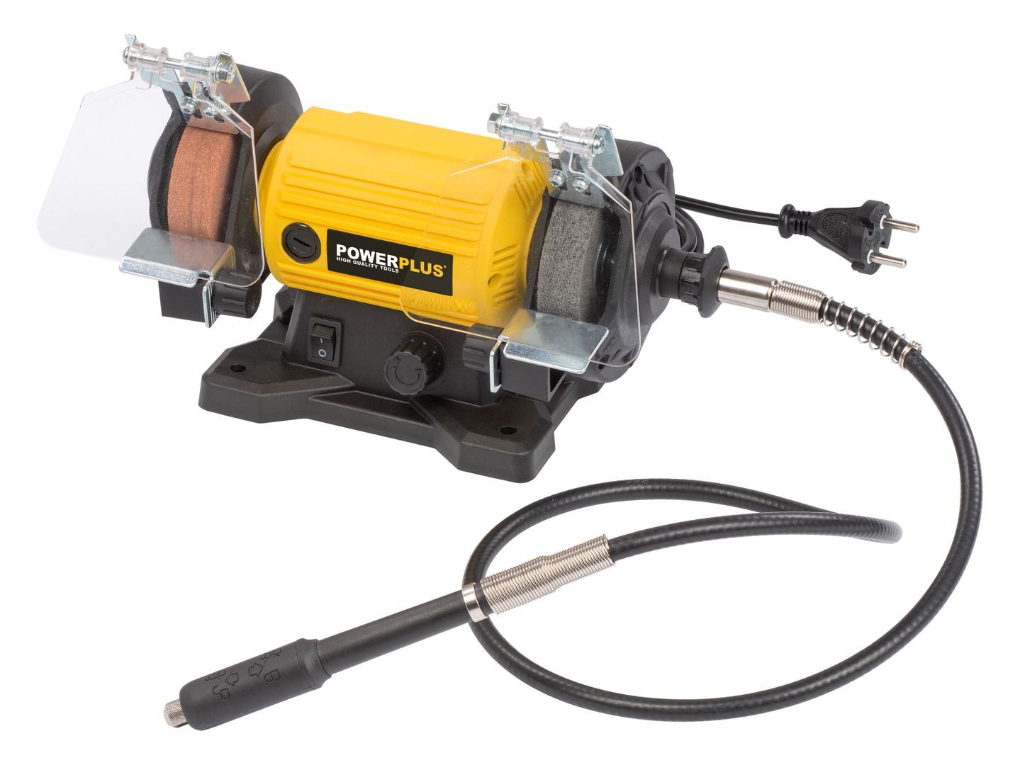 POWX1280 Esmeriladora de banco con eje flecible 120W