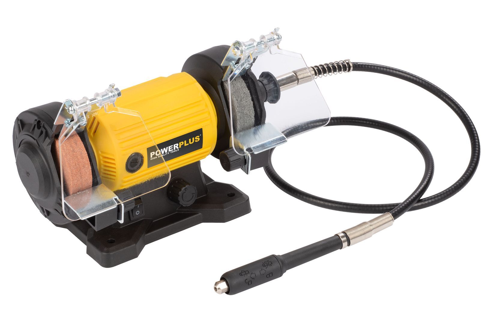 POWX1280 Esmeriladora de banco con eje flecible 120W