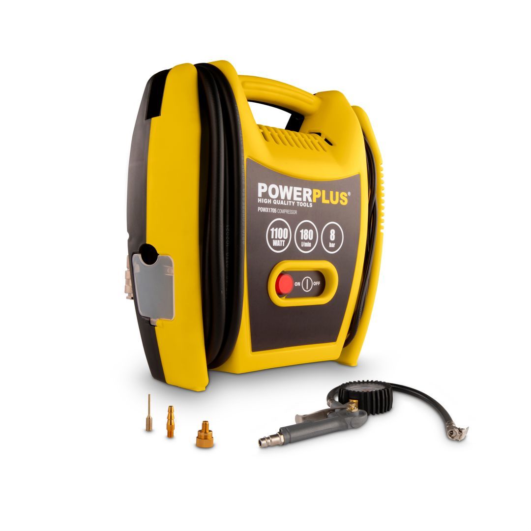 POWX1705 Compresor oil free 1100W - 3 acc.