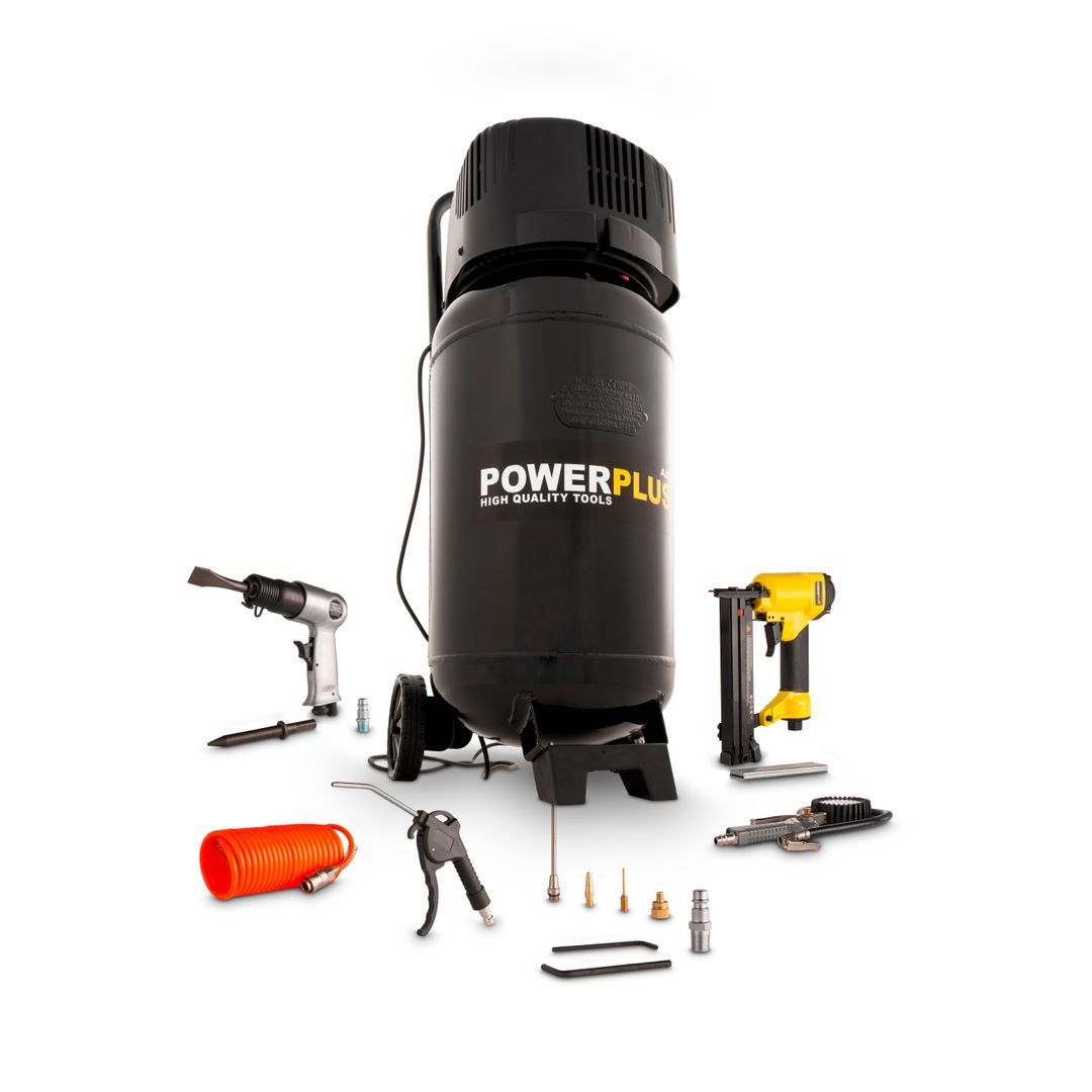 POWX1751 Compresor sin aceite 1100W 50L - 11 acc.