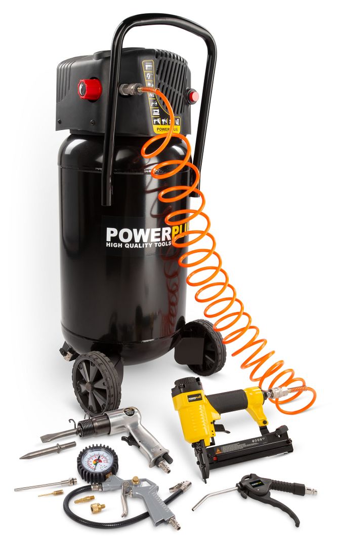 POWX1751 Compresor sin aceite 1100W 50L - 11 acc.