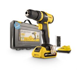 POWXB10060 Destornillador - taladradora de impacto sin cepillos 20V 30Nm - incl. batería 20V 2.0Ah y cargador - 9 acc.