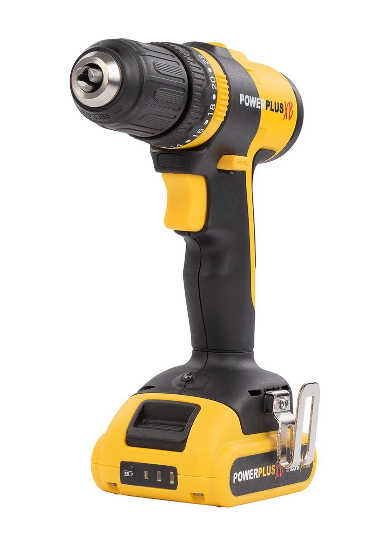 POWXB10060 Destornillador - taladradora de impacto sin cepillos 20V 30Nm - incl. batería 20V 2.0Ah y cargador - 9 acc.