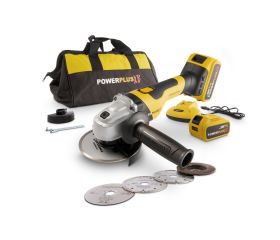 POWXB20030 Amoladora angular sin cepillos 20V Ø 115mm - incl. 2 baterías 20V 4.0Ah y cargador - 5 acc.