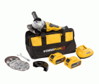 POWXB20030 Amoladora angular sin cepillos 20V Ø 115mm - incl. 2 baterías 20V 4.0Ah y cargador - 5 acc.