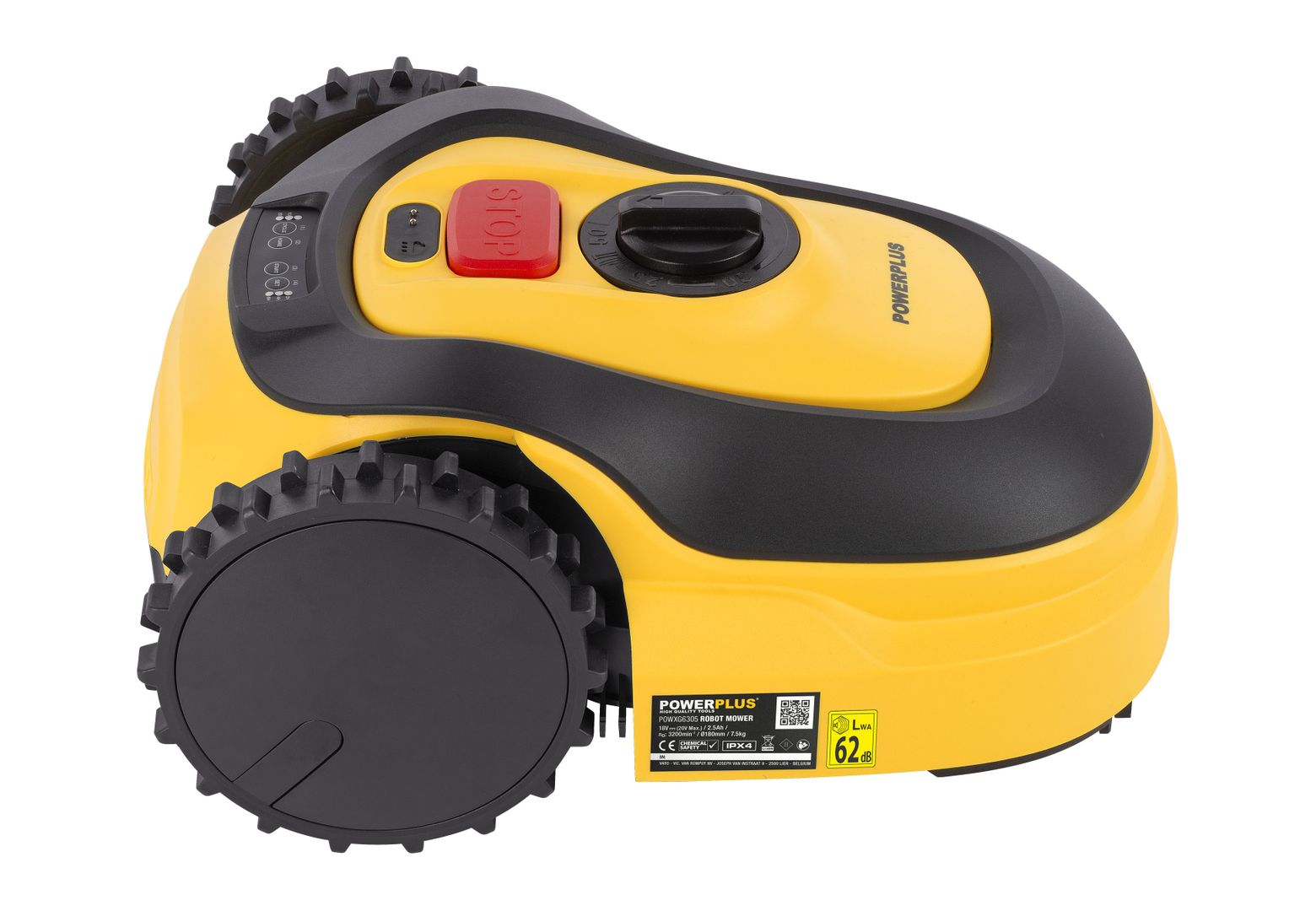 POWXG6305 Robot cortacésped sin cepillos 18V 2.5Ah - hasta 500m²