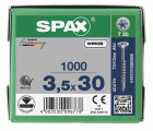 CABEZA MÚLTIPLE PLANA SPAX T-STAR PLUS T20 ROSCA PARCIAL WIROX 1000 UD.