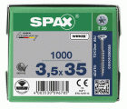 CABEZA MÚLTIPLE PLANA SPAX T-STAR PLUS T20 ROSCA PARCIAL WIROX 1000 UD.
